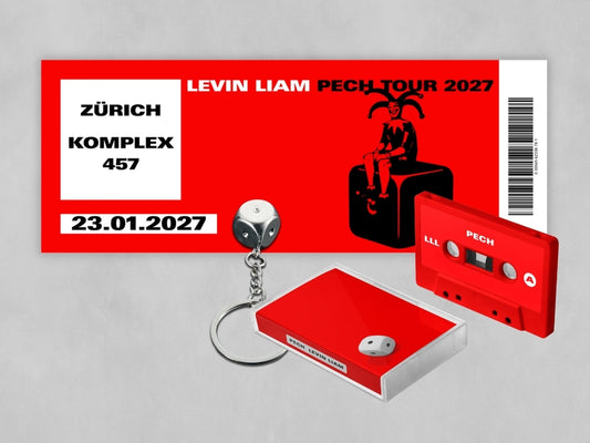 PECH TOUR TICKET - ZÜRICH, CASSETTE, KEYCHAIN BUNDLE