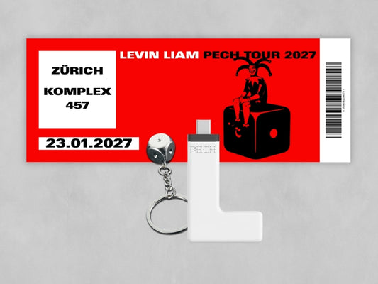 PECH TOUR TICKET - ZÜRICH, L-STICK, KEYCHAIN BUNDLE